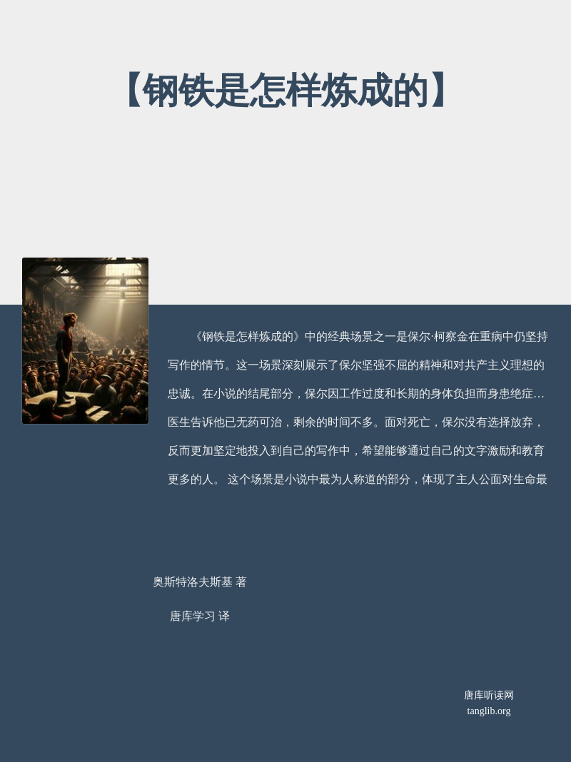 【钢铁是怎样炼成的】